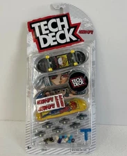 Tech Deck 4 Pack Hook-Ups Skateboards Fingerboards Anime Girl Robot Set New