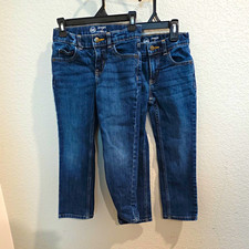 Wonder Nation Boys Straight Jeans Size 6 Blue Denim Solid Lot of 2