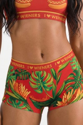 Shinesty ''The Wiener In Paradise'' x Wienerschnitzel Tropical Boyshort with Waist