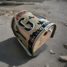 TEXAS Bird House Wooden Birdhouse Handmade Ru...