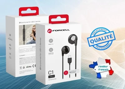 Kit Piéton Oreillette Écouteur C1 Haut De Gamme Noir Connexion USB Type C - Photo 1/4