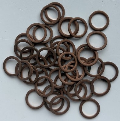 Kupferscheiben - 18,1 mm O/D x 13,6 mm I/D x 1,6 mm Thk - verschiedene Mengen 