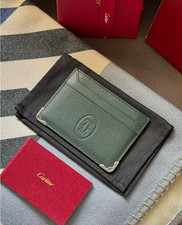 Cartier Must de Cartier Green Calfskin Leather Card Holder Wallet - Luxury 2026