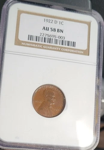 1922-D Lincoln Wheat Cent  NGC   AU58