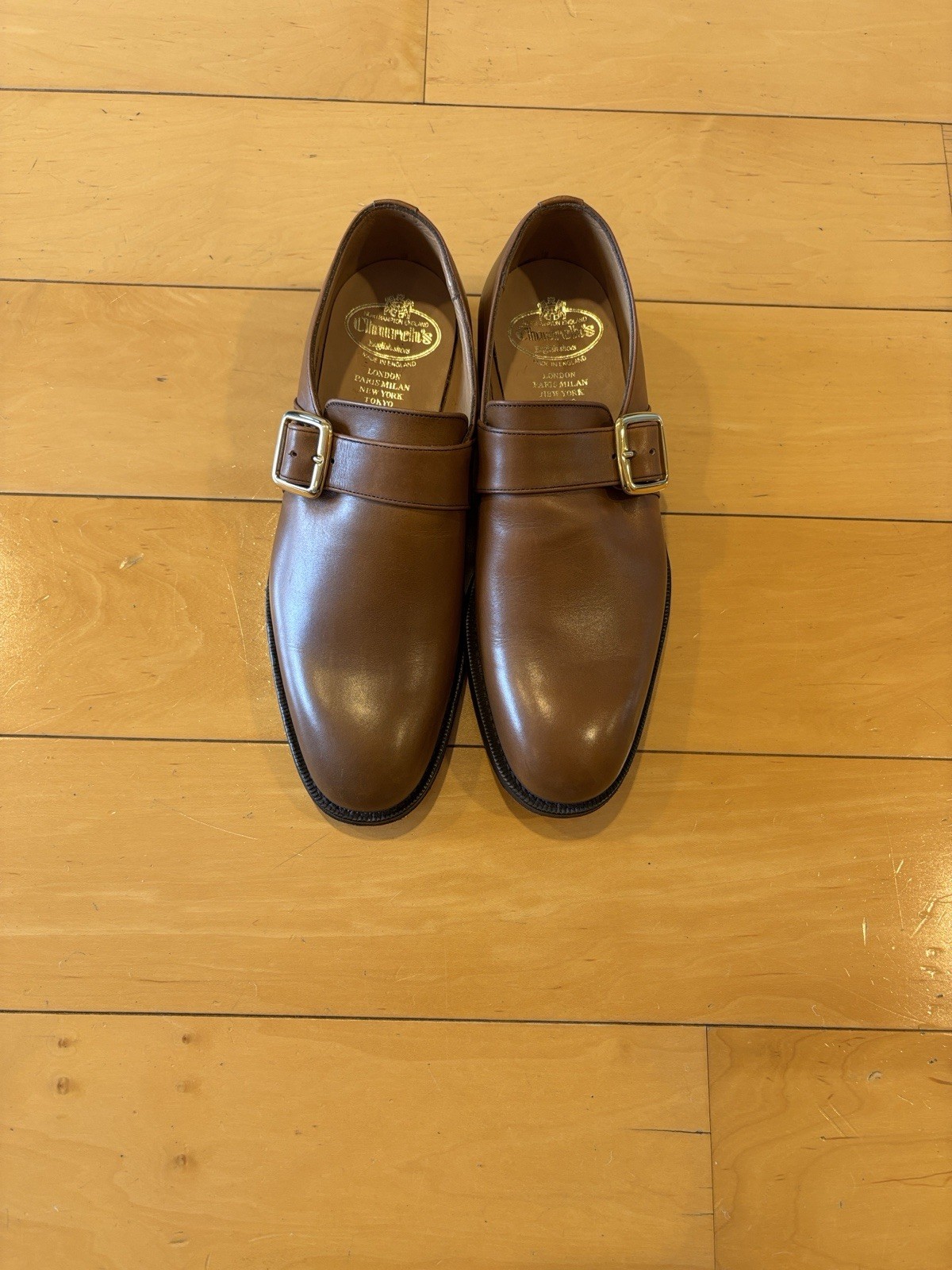 Church's Men's Brown Leather Monk Strap Dress Shoes Size US 7