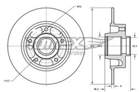 2X Bremsscheibe Tomex Brakes TX 73-561 FüR Renault Megane 3 BZ0 DZ0 Fluence KZ0
