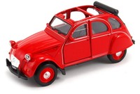 Welly Citroen 2CV Cabrio Rot MaßStab 1:34 1:39 4,5 Zoll Diecast Auto In Box