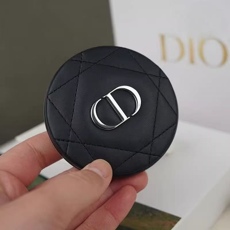 Dior Beauty Black Silver Makeup Compact Mirror VIP Gift New in Box-image