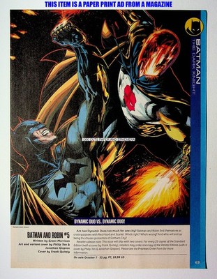 Batman and Robin DC Comics 2009 Trade Print Magazine Ad Poster ADVERT