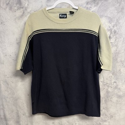 Vintage Level 7 Knit T Shirt Mens Large Short Sleeve Y2K 90s Skater 