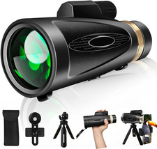 Monocular Telescope 80X100 HD High Power with Smartphone Adapter Tripod Larger V