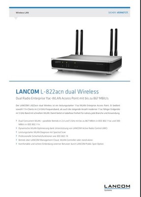 Lancom L-822acn dual Wireless - gebraucht - top
