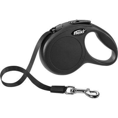 FLEXI 16ft Long Retractable Dog Leash Classic Tape Black Size Small Up to 33lbs
