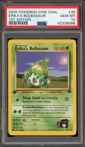 Pokemon Erika's Bulbasaur Gym Challenge 1st Edition #39 PSA 10 Gem Mint