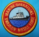 US NAVY MARINE OPERATIONS KWAJALEIN MISSILE RANGE UNITED STATES PATCH BADGE