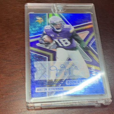 #ad 2025 Panini Rookies amp; Stars Justin Jefferson 99 Rookie Auto Vikings $115.00