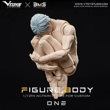 VTOYS x BMS VB002 One White Skin 1/12 Scale Action Figure Body Toys US Stock