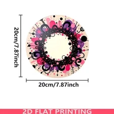 Modern Retro Abstract Splash Metal Wall Art Pink Purple