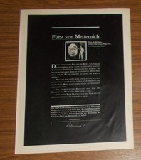 Seltene Werbung F&Uuml;RST VON METTERNICH Sekt - Die Reblaus war ein Segen 1967