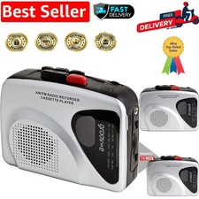 Stylish Groov-e Portable Cassette Player with Built-In Speaker & AM/FM Radio
