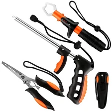 Fishing Tool Kit Fishing Pliers, Fish Lip Gripper, Fishing Hook Remover, Ice ...