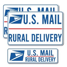 Rural Mail Delivery Driver Magnet Sign - Heavy Duty 12" x 8" 11" x 3"