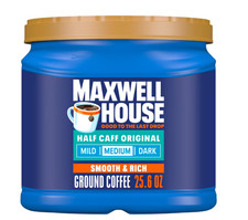 Maxwell House Half Caff Ground Coffee, 25.6 o...