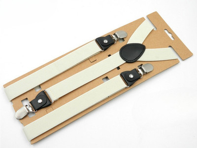 25mm Adult 3-clips Y-shaped Men's Braces 6 Colors Uniform Adjustable Suspenders