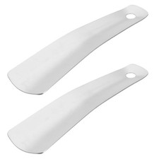 5.5in Shoe Horn, 2Pcs Metal Shoe Helper, Silver Tone