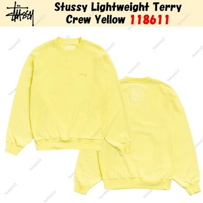 Stussy Lightweight Terry Crew jaune 118611 - Photo 1/4