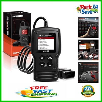 Portable AD100 Car Scanner: Live Data Stream & Fault Code Reader for Every Car