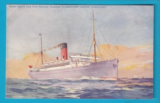 Original Postcard Union Castle Line East Africa Steamer LLANDOVERY CASTLE
