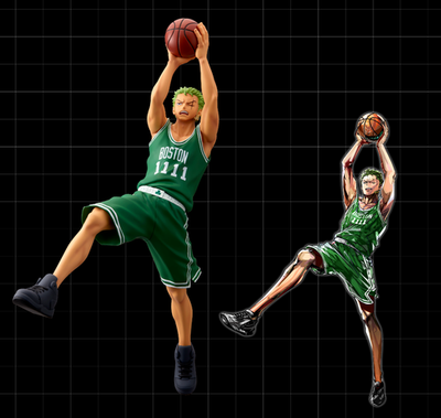 ONE PIECE × NBA MASTER STARS PIECE THE RORONOA ZORO Boston Celtics