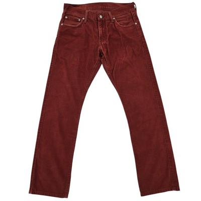 Levi s 514 Herren Burgund Cord Straight Jeans W30 L30