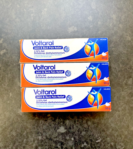 3 X 30g Voltarol Joint & Back Pain Relief | 2.32% Gel - Picture 2 of 2