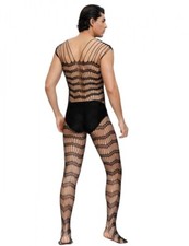 Sexy Strapse Uomo Catsuit Pizzo Trasparente Biancheria Sexy Strapse Uomo Catsuit Pizzo Trasparente Biancheria
