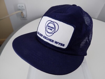 vintage Sulzer Escher WYSS trucker-cap snapback, industrial refrigeration