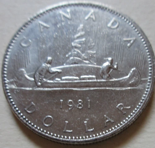 1981 Canada Voyageur Nickel One Dollar Coin. $1