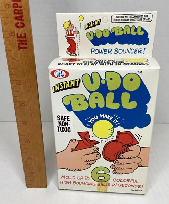 RARE Unopened Box Toy U-Do Ball 1974 Ideal Make Instant