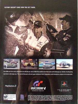 Gran Turismo 4 Framed Print Advertisement Poster Original PS2