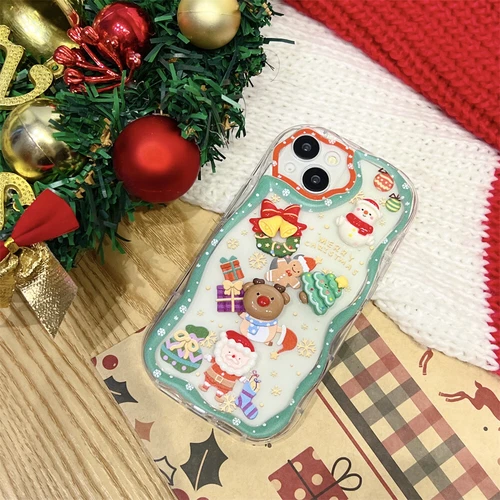 Custodia telefono 3D bella natalizia per Apple iPhone 7 8 X 11 12 13 14 15 16 - Foto 5 di 37