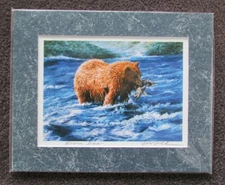 ED NEWBOLD PRINT BROWN BEAR SIGNED