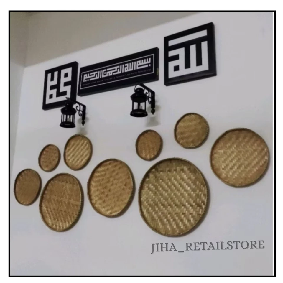 Bandeja de trilla de arroz de bambú hecha a mano para cocina y decoración Foto 3 de 4