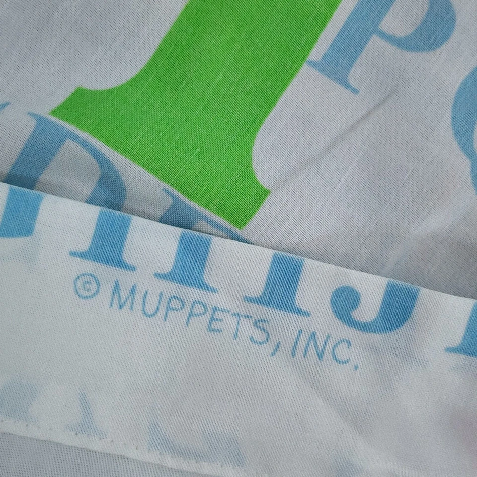 Sábana bajera plana doble vintage Plaza Sésamo y funda de almohada estándar alfabeto Foto 3 de 4