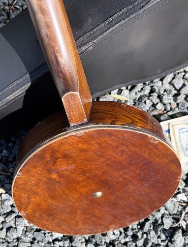 Early 20th C - British Made - Banjo Mandolin - Banjolin - Cased + 6 Strings - Picture 8 of 24