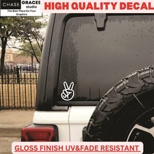 PEACE SIGN - Hand - Car, Truck Vinyl Decal Sticker 5.5" x 5.5"