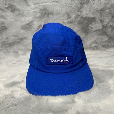 Diamond Supply Hat Cap Blue Panel Snap Back Patch Adjustable