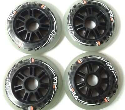 FILA Verso 100MM/84A WHEELS clear schwarz  Race Inline Rollen Speed 4 Stück