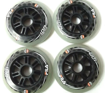 FILA Verso 100MM/84A WHEELS clear schwarz Race Inline Rollen Speed 4 Stück
