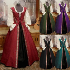 Medieval Renaissance Princess Dress Gown Victorian Robe Maiden Wench Costume